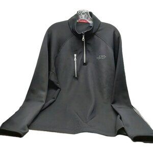 Embrace The Race Pullover Men's Shirt Size Large Quarter Zip Long Sleeve Black